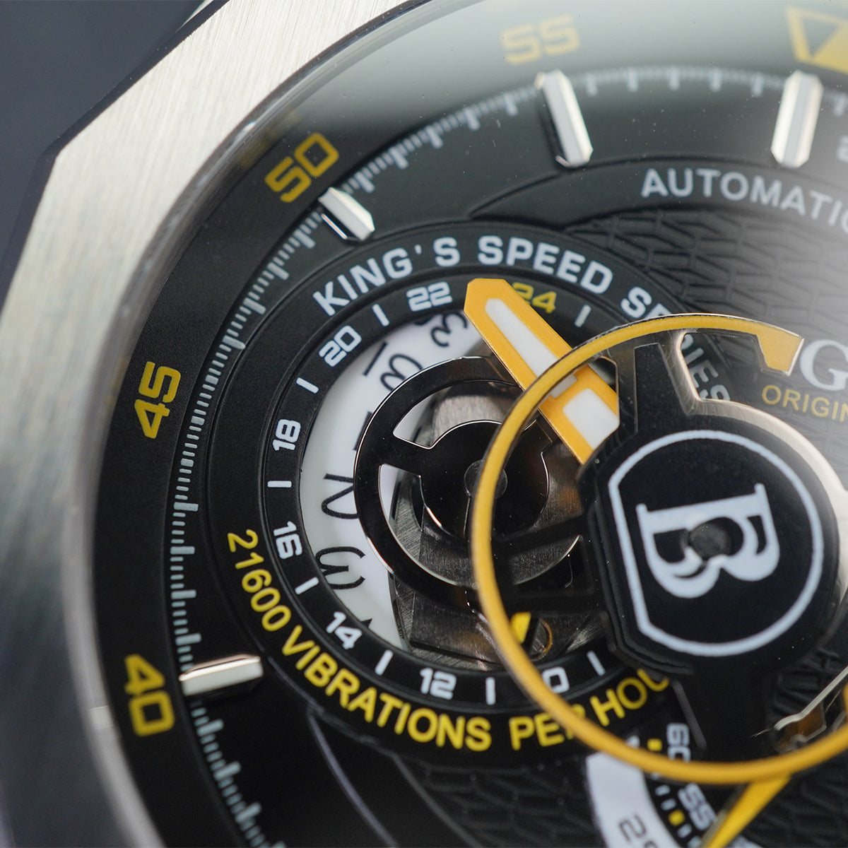 Bonest Gatti King Speed BG8601 Round Shaped Silver Steel Case