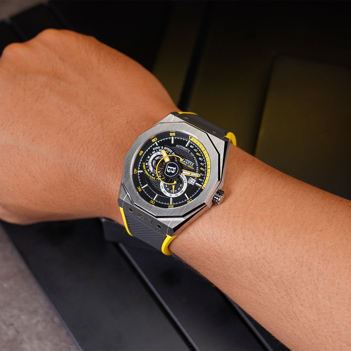 Bonest Gatti King Speed BG8601 Round Shaped Silver Steel Case