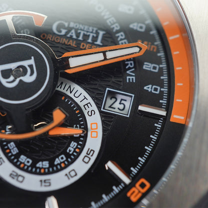 Bonest Gatti King Speed BG8601 Round Shaped Silver Steel Case