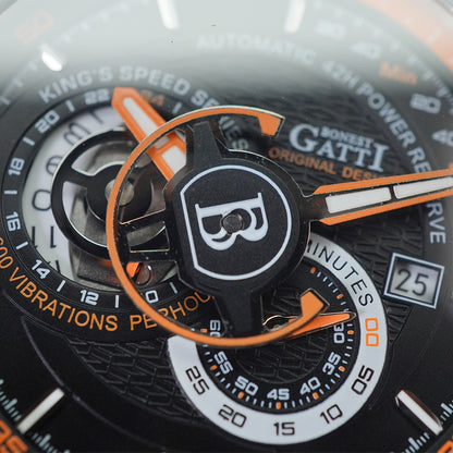 Bonest Gatti King Speed BG8601 Round Shaped Silver Steel Case