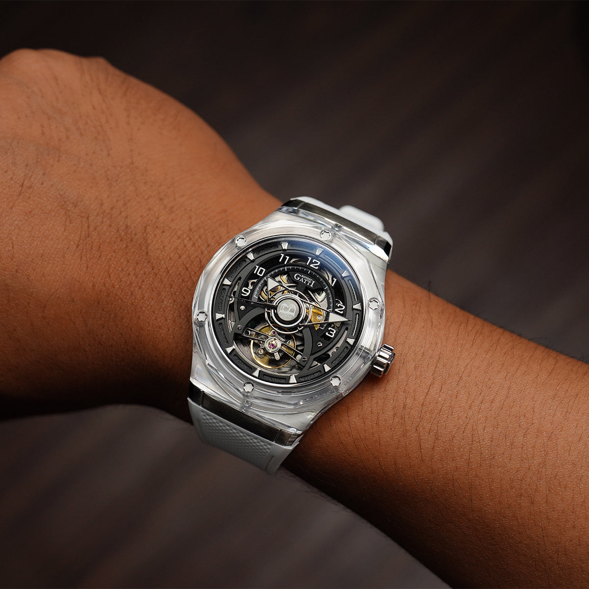 Bonest Gatti Topspeed BG5806 Round Shaped Transparent Case - Horology Story Youtube Store