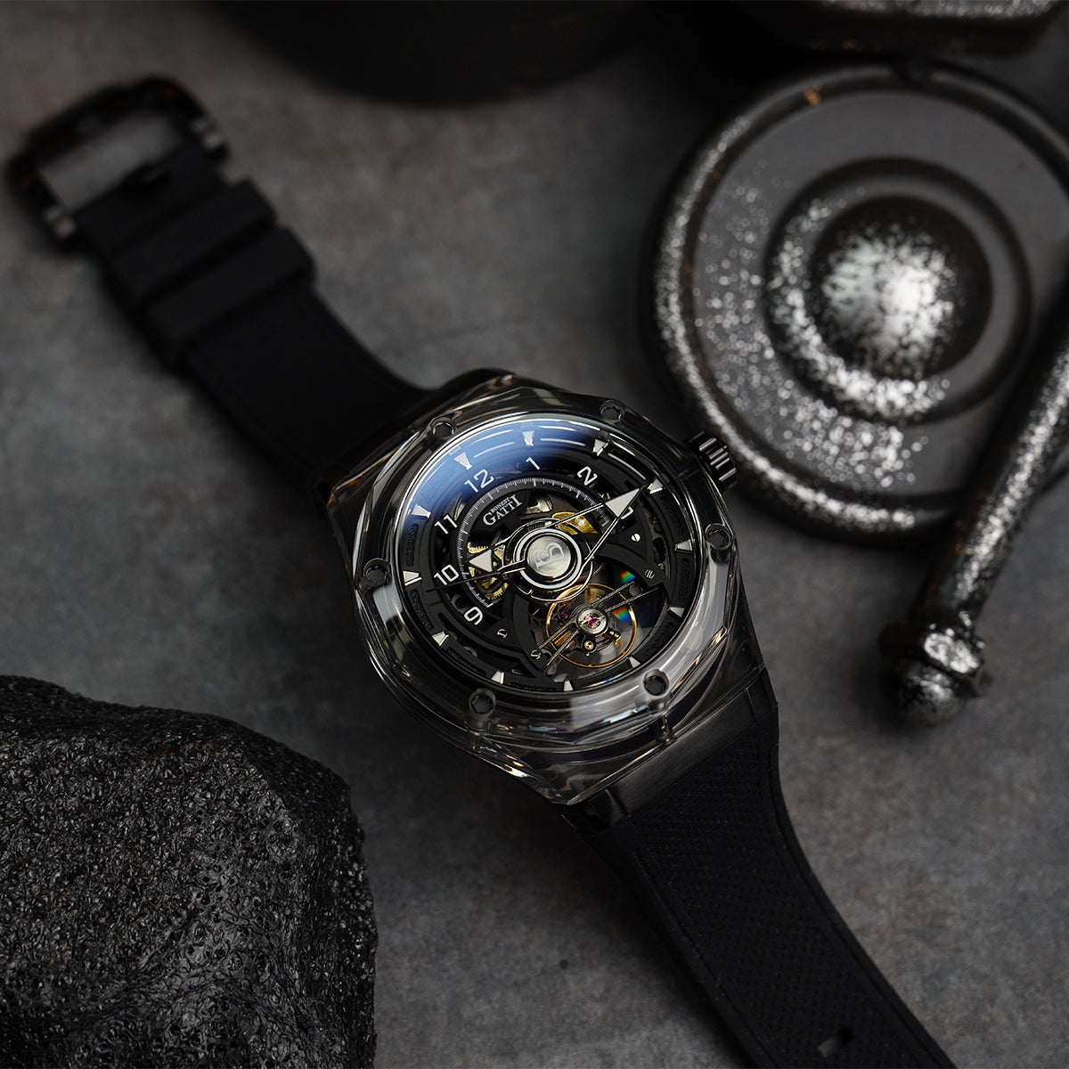 Bonest Gatti Topspeed BG5806 Round Shaped Transparent Case - Horology Story Youtube Store