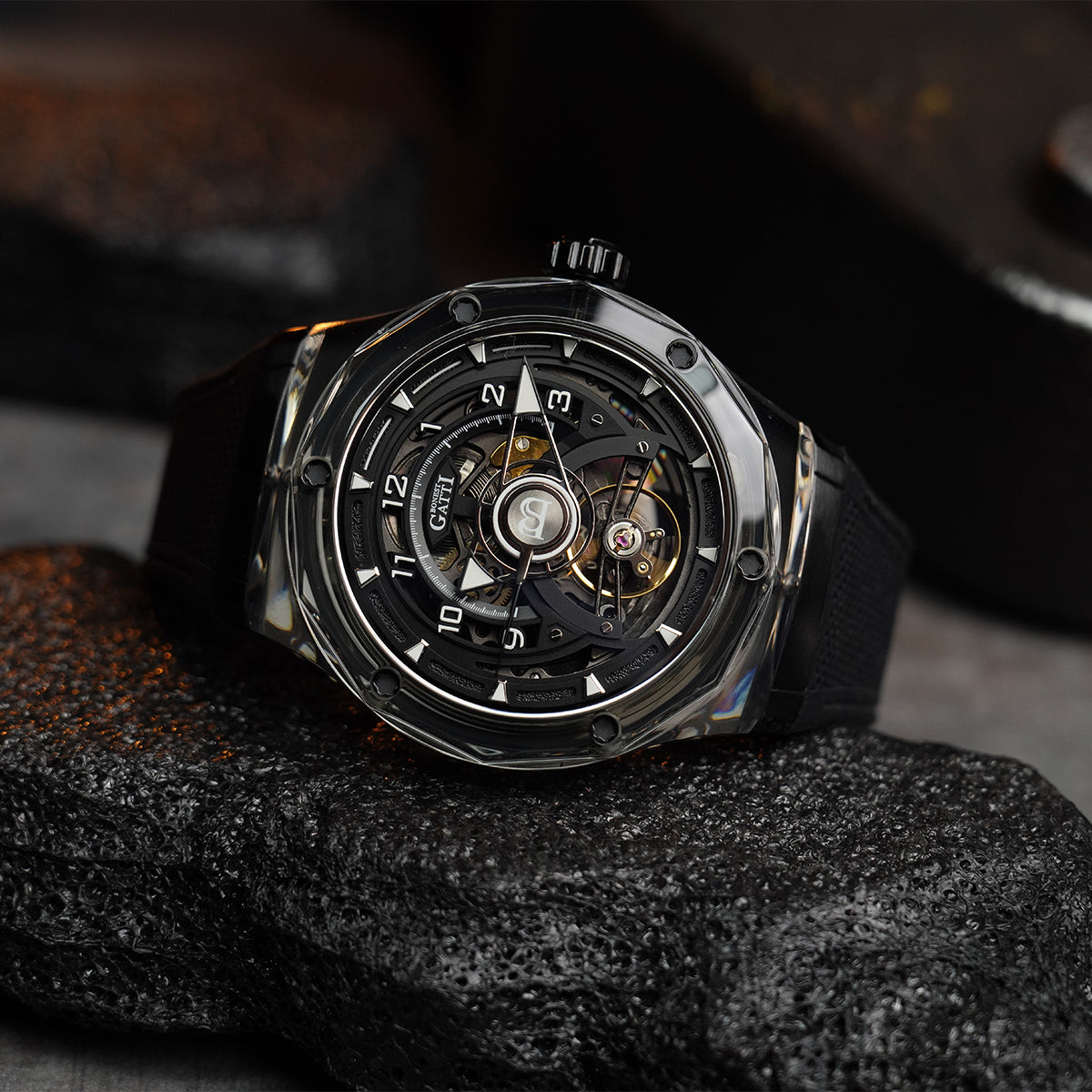 Bonest Gatti Topspeed BG5806 Round Shaped Transparent Case - Horology Story Youtube Store