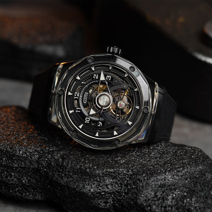 Bonest Gatti Topspeed BG5806 Round Shaped Transparent Case - Horology Story Youtube Store