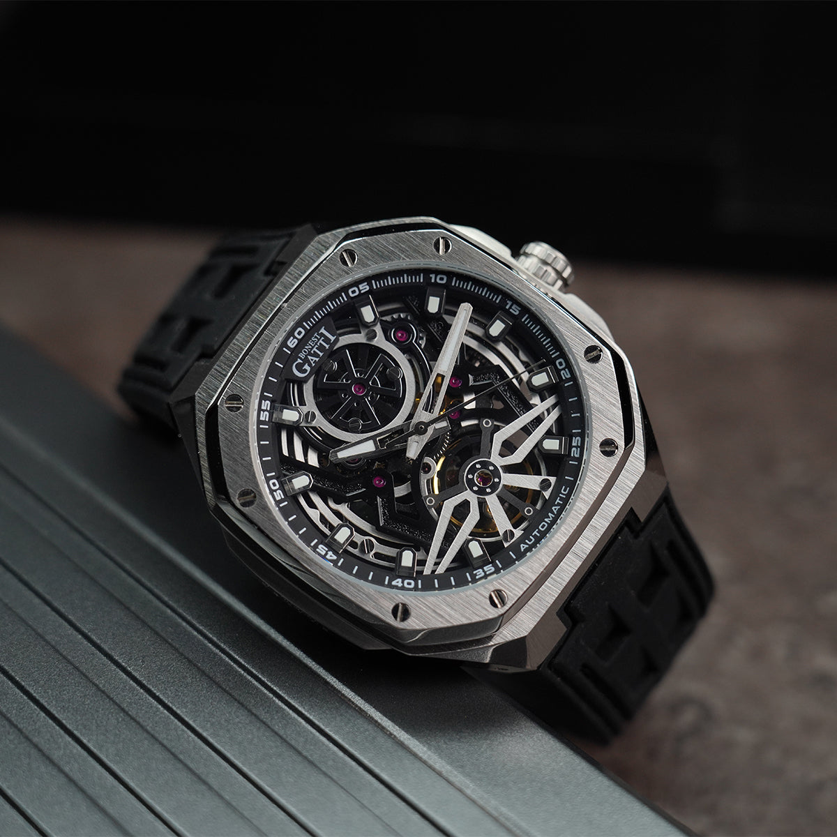 Bonest Gatti Reverse Gravity BG5802-A1 Silver Steel Case