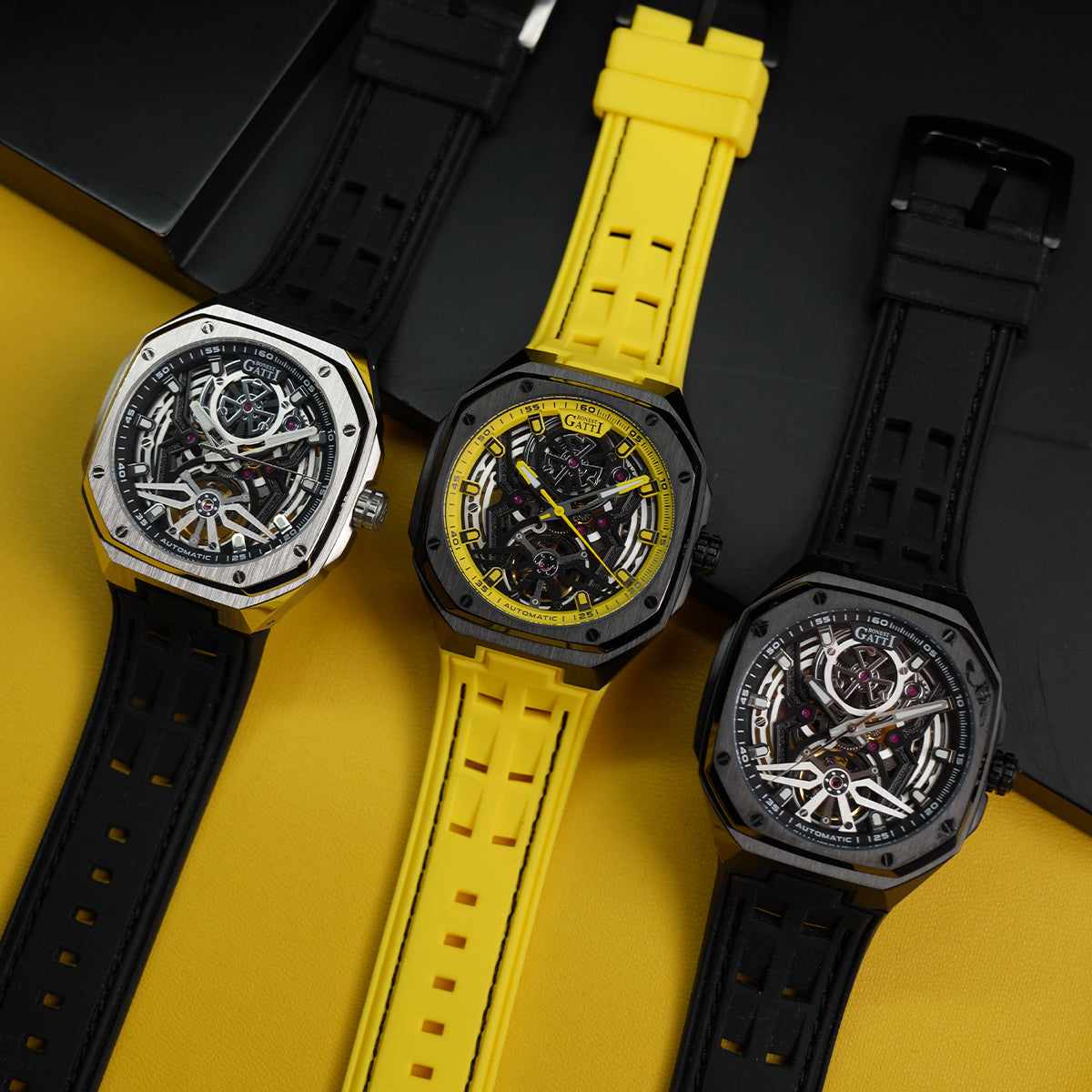 Bonest Gatti Reverse Gravity BG5802-A1 Silver Steel Case