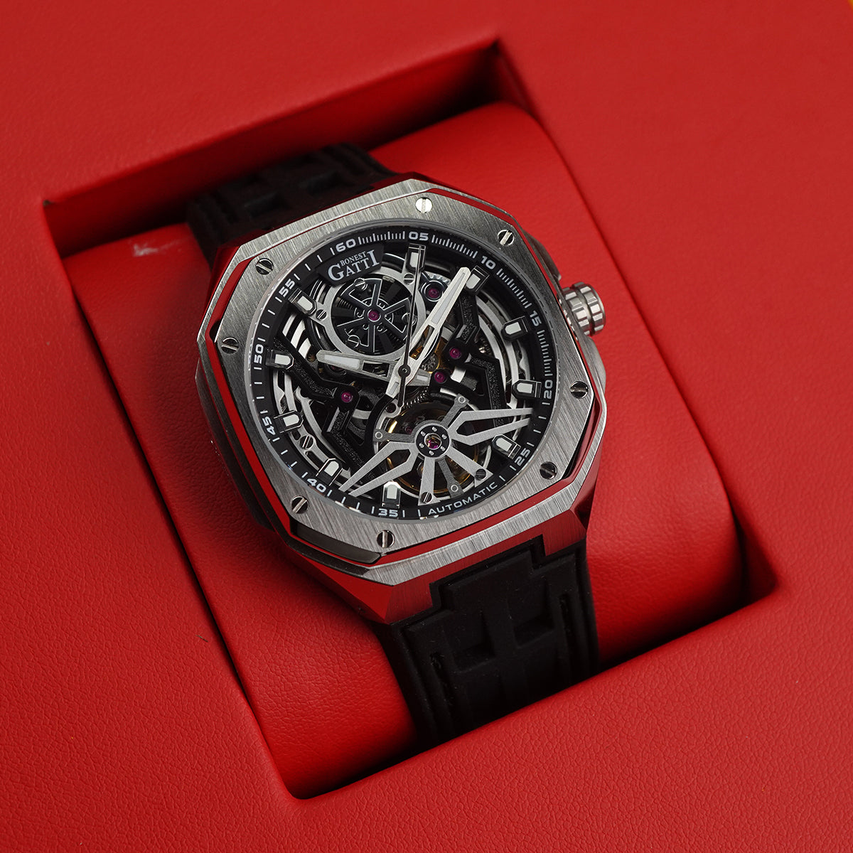 Bonest Gatti Reverse Gravity BG5802-A1 Silver Steel Case