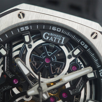 Bonest Gatti Reverse Gravity BG5802-A1 Silver Steel Case