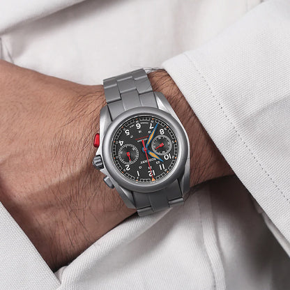 Boderry Voyager Chronograph BD-M02T-01B Titanium Field 100m Grey Dial
