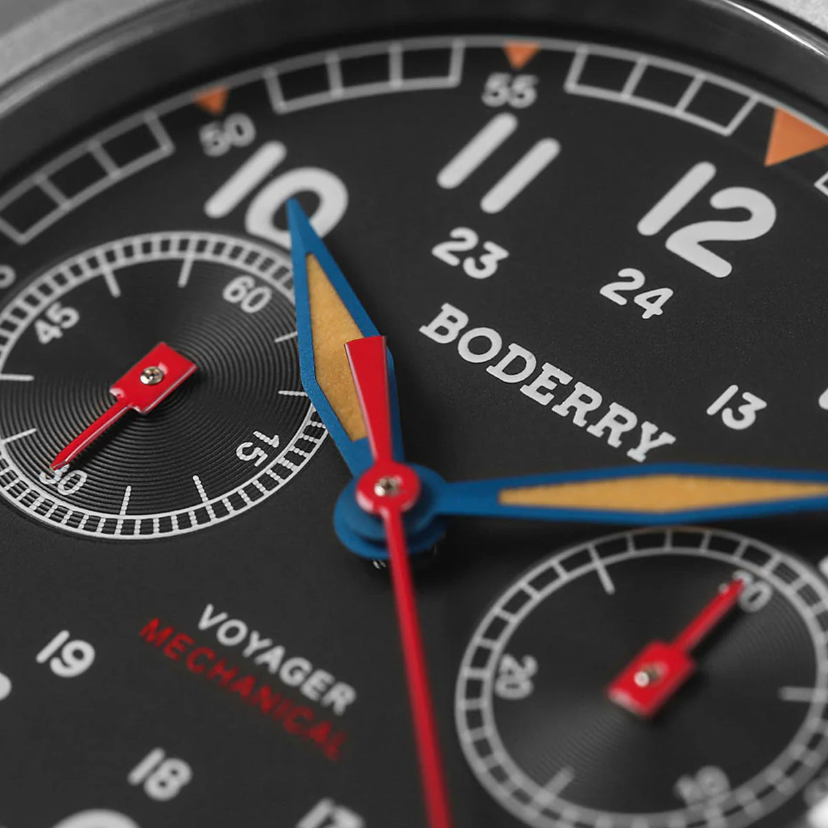 Boderry Voyager Chronograph BD-M02T-01B Titanium Field 100m Grey Dial