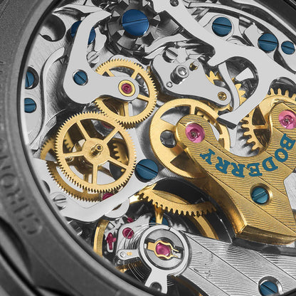 Boderry Voyager Chronograph BD-M02T-02B Titanium Field 100m Cream Dial