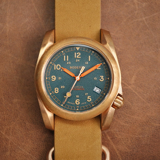 Boderry Voyager Bronze Field 100m Sandstone Green BD-A11B-03 - Horology Story Youtube Store