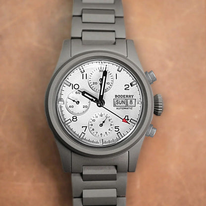 Boderry Landmaster Crhonograph White Dial (Early Bird)