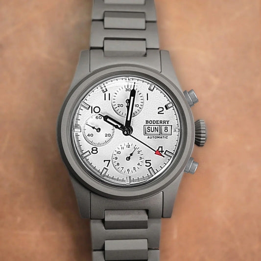 Boderry Landmaster Crhonograph White Dial (Early Bird)