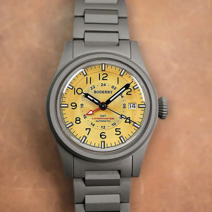 Boderry Landmaster True GMT Yellow Dial