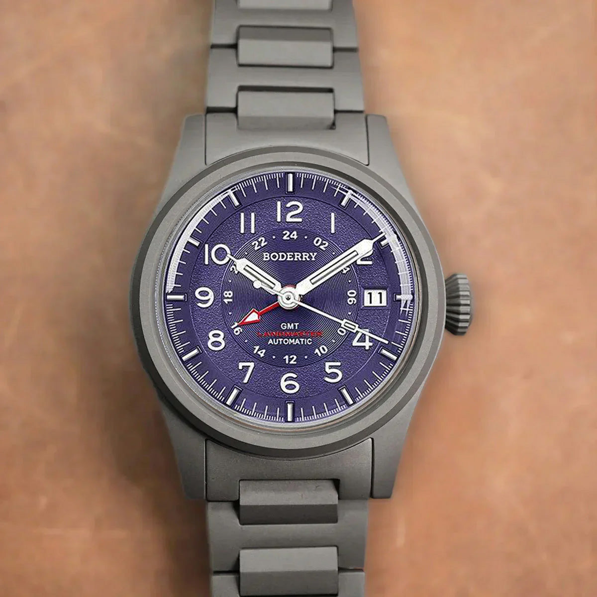 Boderry Landmaster True GMT Purple Dial