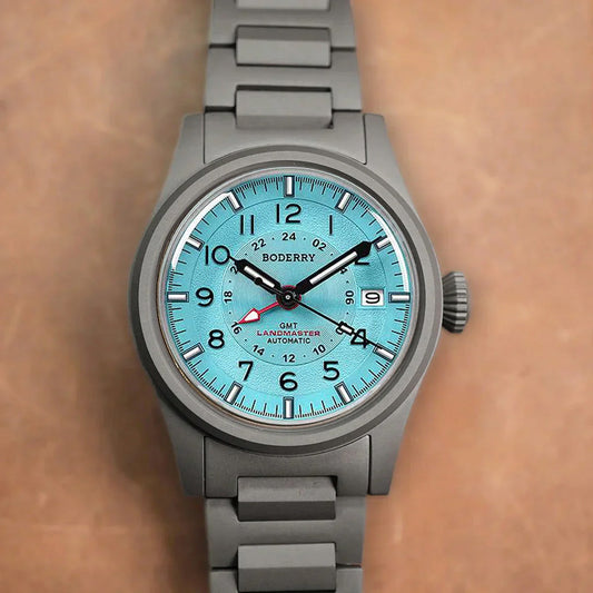 Boderry Landmaster True GMT Ice Blue Dial