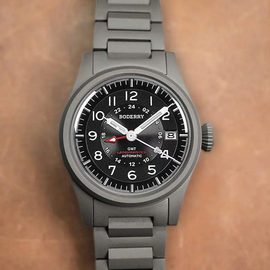 Boderry Landmaster True GMT Black Dial