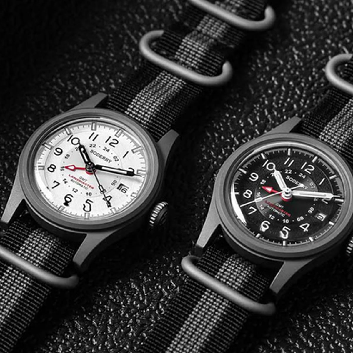 Boderry Landmaster True GMT Black Dial