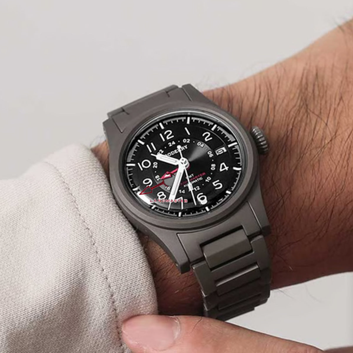 Boderry Landmaster True GMT Black Dial