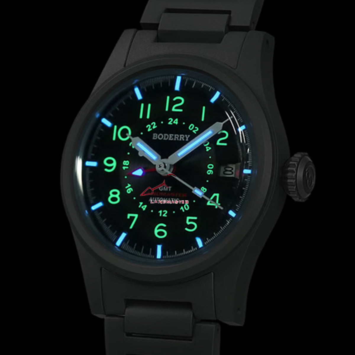 Boderry Landmaster True GMT Black Dial