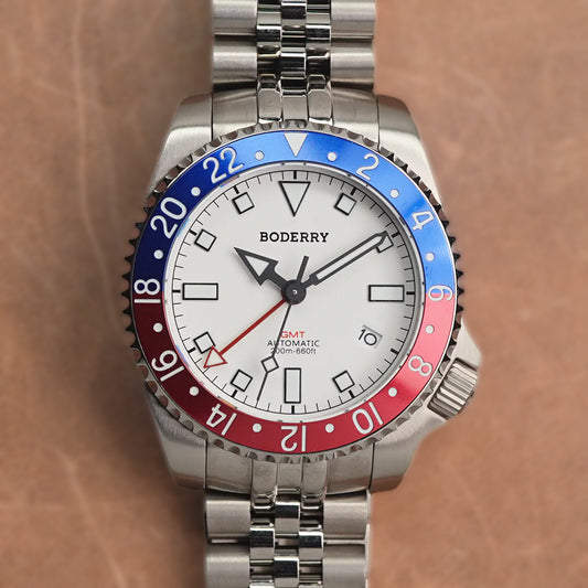 Boderry Admiral Titanium GMT Automatic 200m - Horology Story Youtube Store