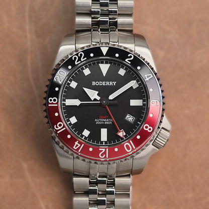 Boderry Admiral Titanium GMT Automatic 200m - Horology Story Youtube Store