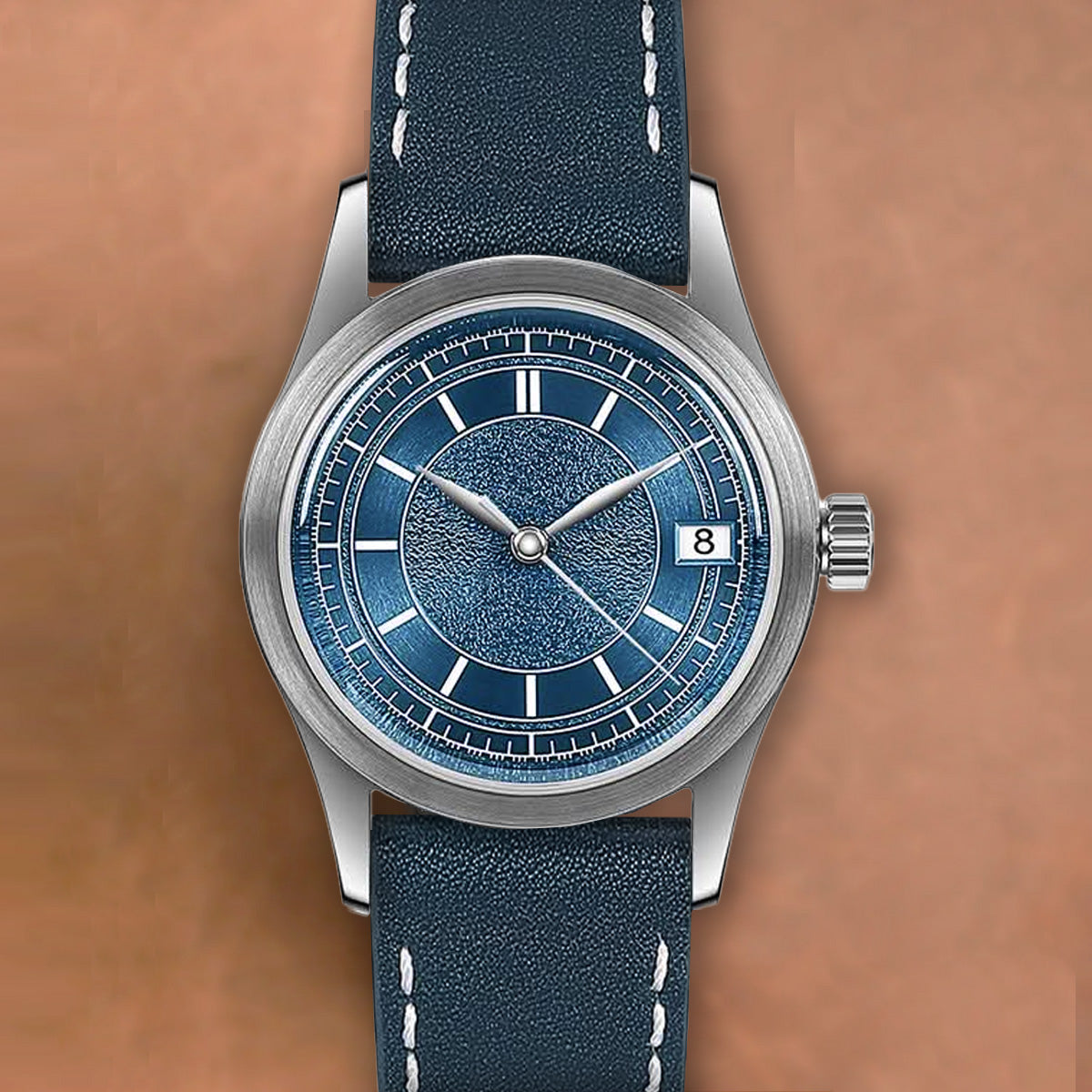 Boderry HOU BD-A13-01 Stainless Steel 80 Hours Power Reserve Blue