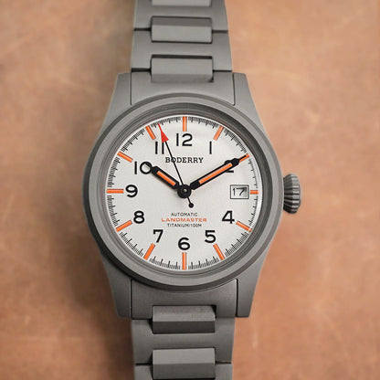 Boderry Landmaster Titanium 100m White Dial Seiko NH35A