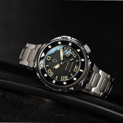 Atlantean II N001-07 Black Plated Sand Blast Dial