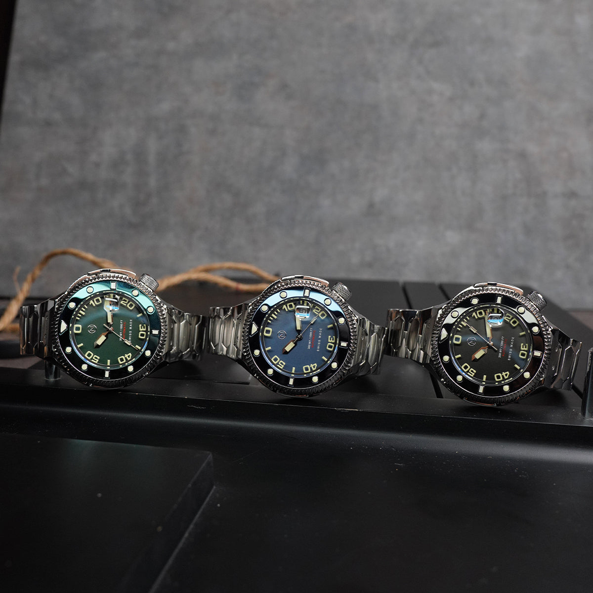 Atlantean II N003-07 Green Sand Blast Dial