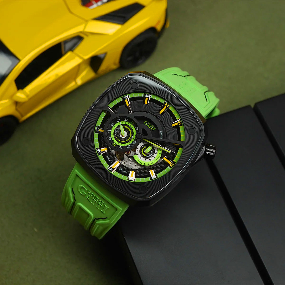 Bonest Gatti Whirlwind BG6601 Square shaped Black Steel Case