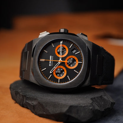D1 Milano Gear CHNJ01 Chronograph Gun Metal - Horology Story Youtube Store