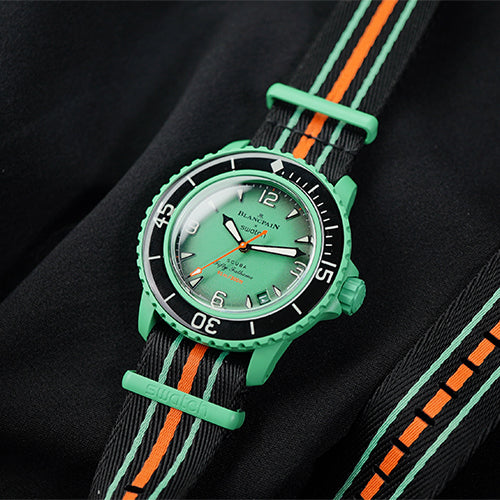Swatch X Blancpain Indian Ocean Green Bioceramic - Horology Story Youtube Store