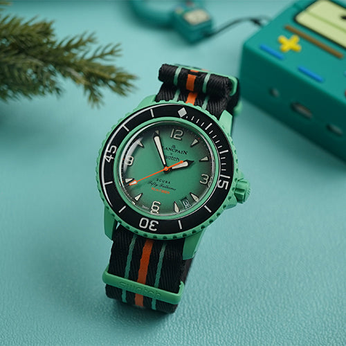 Swatch X Blancpain Indian Ocean Green Bioceramic - Horology Story Youtube Store