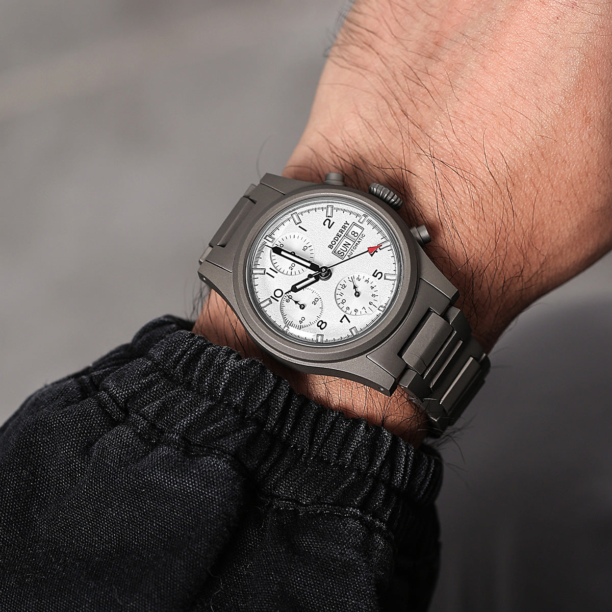 Boderry Landmaster Crhonograph White Dial (Early Bird)