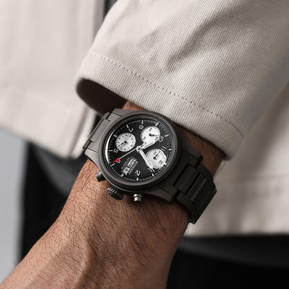 Boderry Landmaster Crhonograph Reverse Panda Dial (Early Bird)