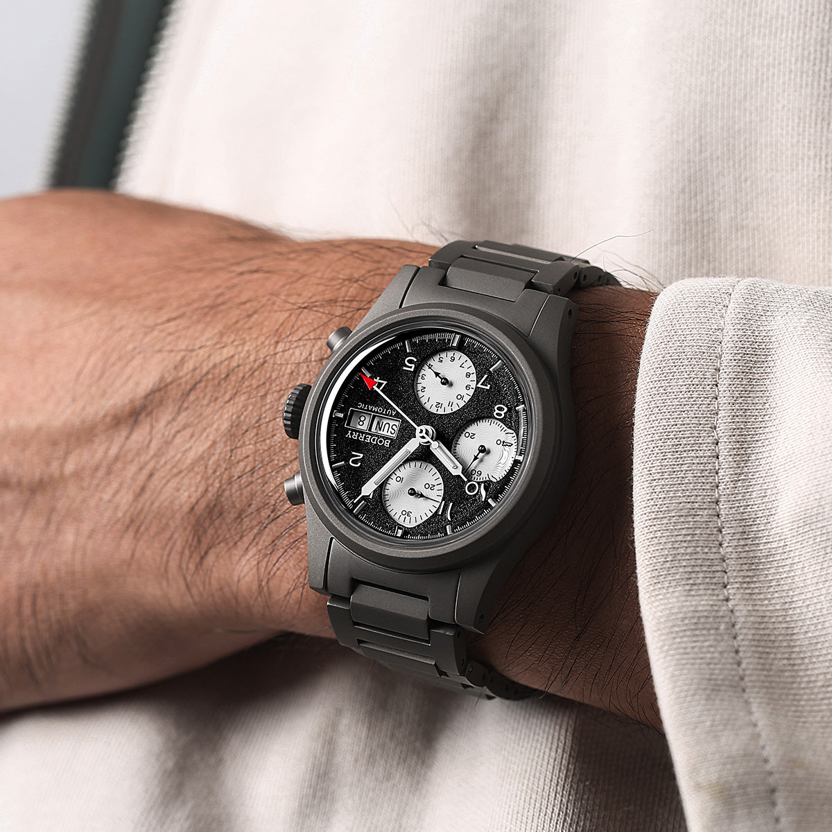 Boderry Landmaster Crhonograph Reverse Panda Dial (Early Bird)