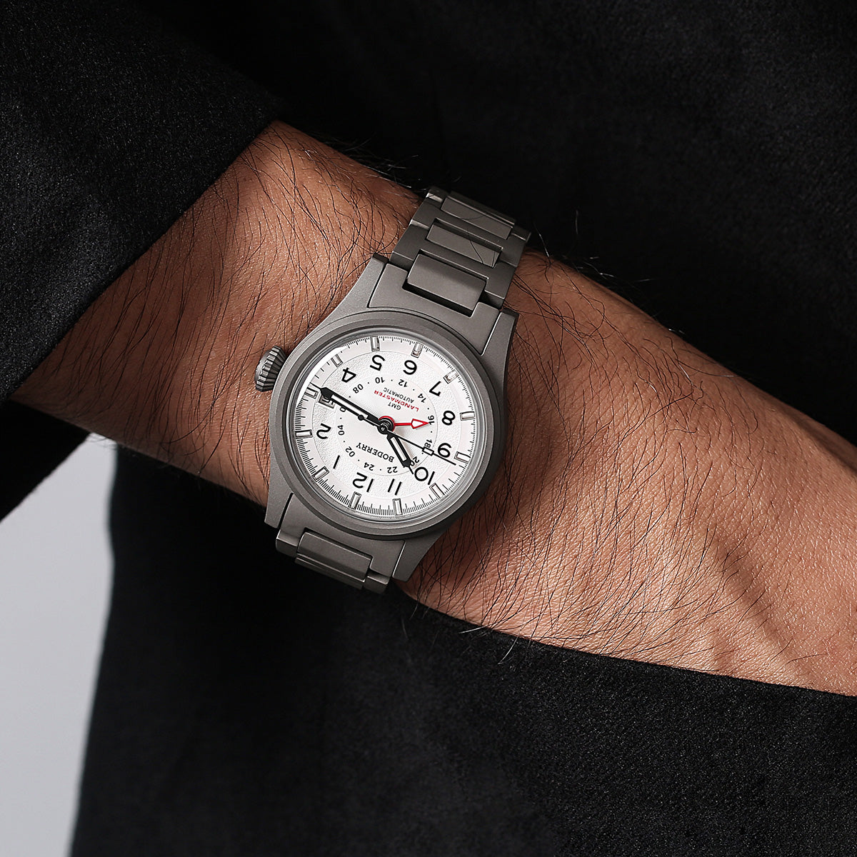 Boderry Landmaster True GMT White Dial