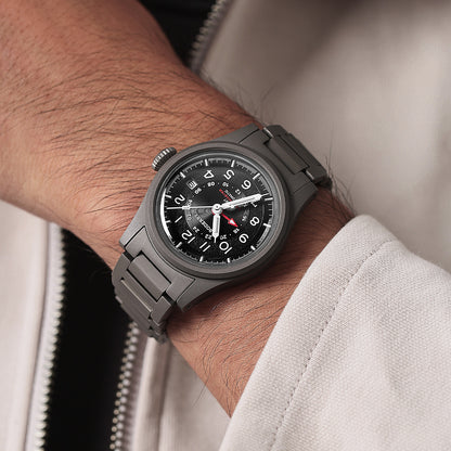 Boderry Landmaster True GMT Black Dial