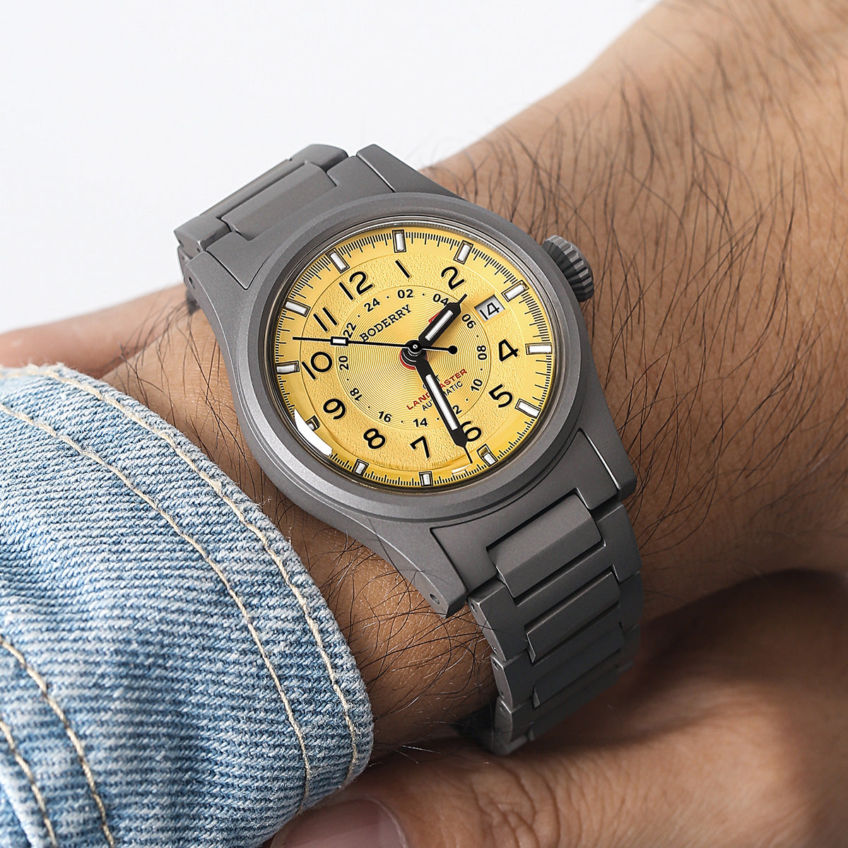 Boderry Landmaster True GMT Yellow Dial