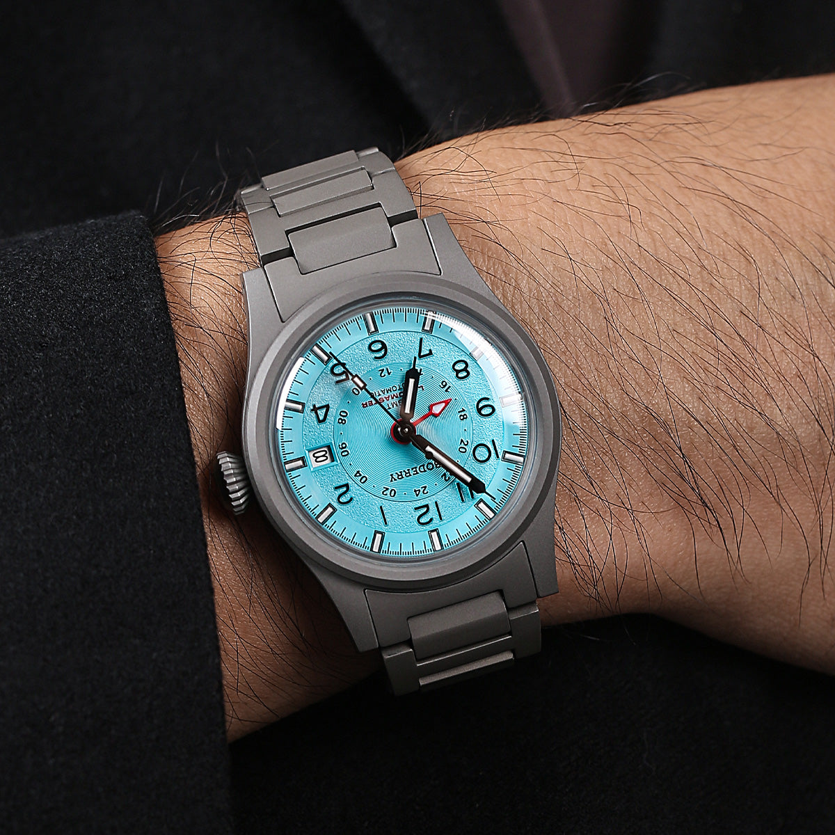 Boderry Landmaster True GMT Ice Blue Dial