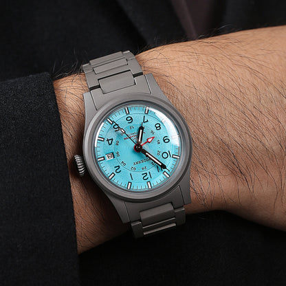 Boderry Landmaster True GMT Ice Blue Dial