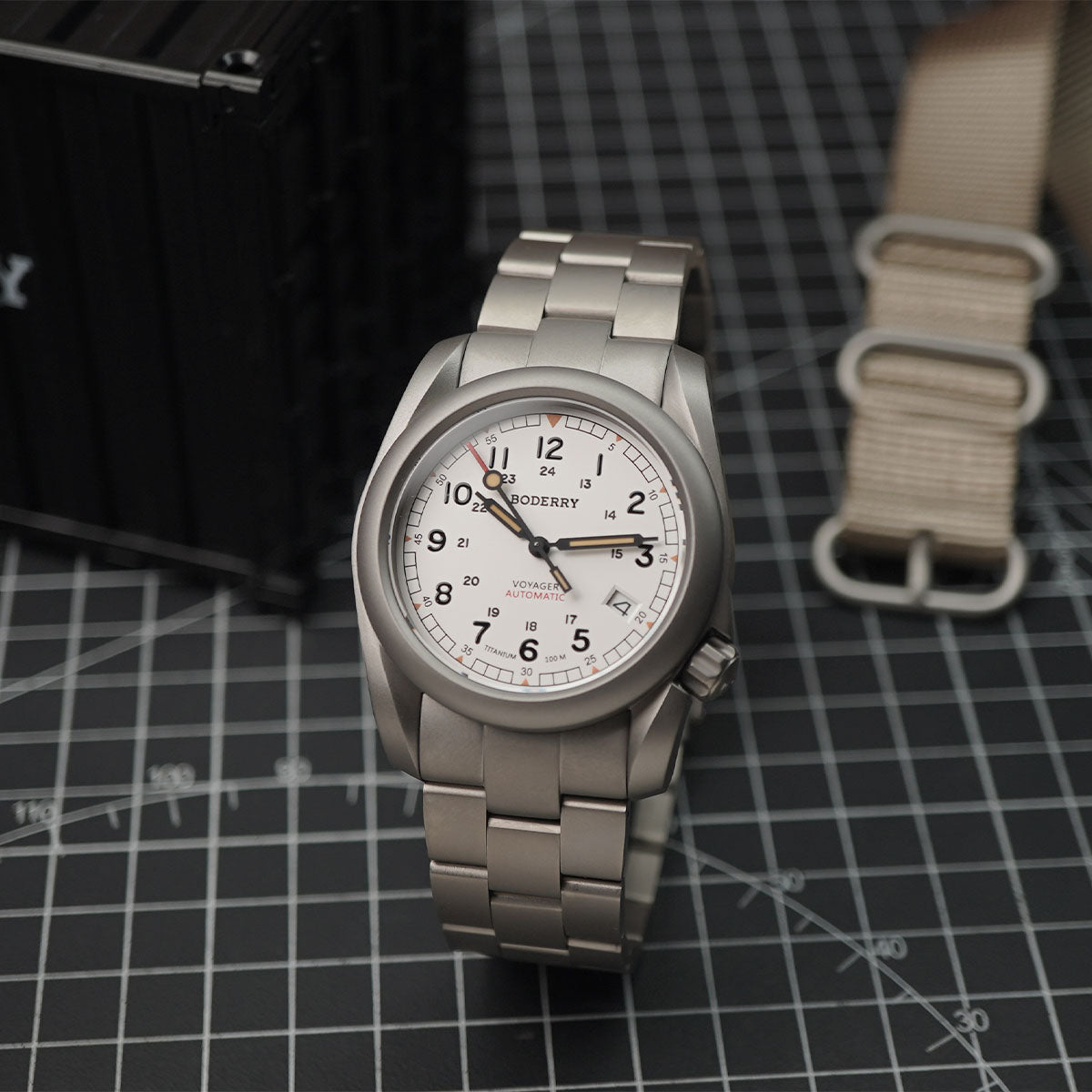 Boderry Voyager Titanium Field 100m Titanium Bracelet - Horology Story Youtube Store