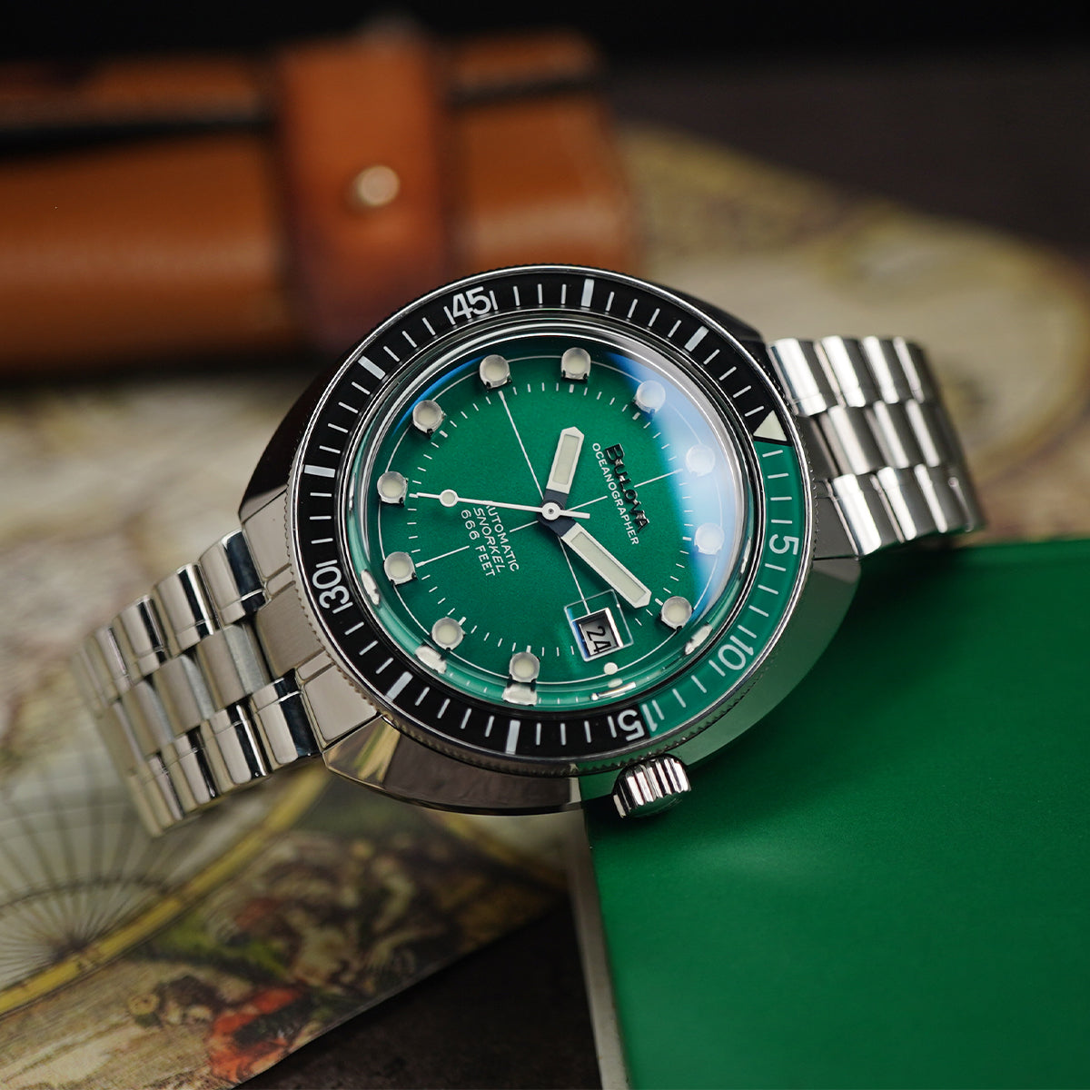 Bulova Oceanographer BLV 96B322 Green Dial (Sprite)