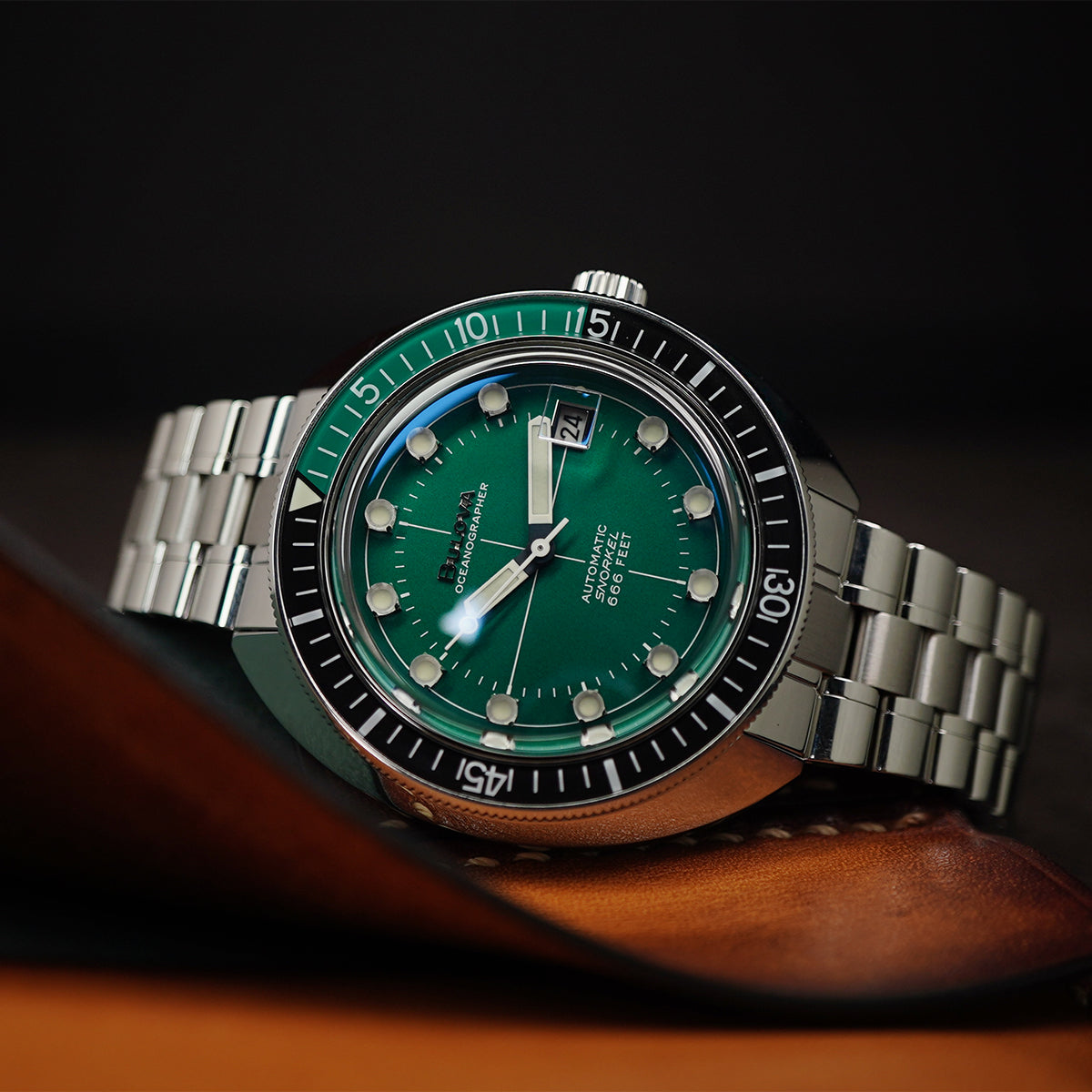 Bulova Oceanographer BLV 96B322 Green Dial (Sprite)