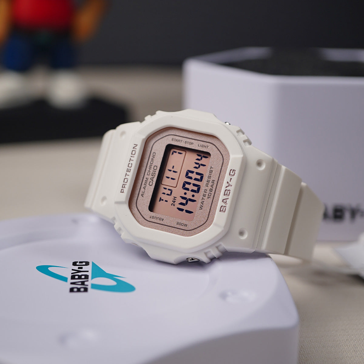 Casio Baby-G 37.9mm BGD-565SC-4 Resin White Pastel Case Pink Dial - Horology Story Youtube Store