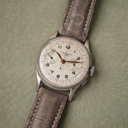 Chronographe Suisse Vintage Watch Patina Dial - Horology Story Youtube Store