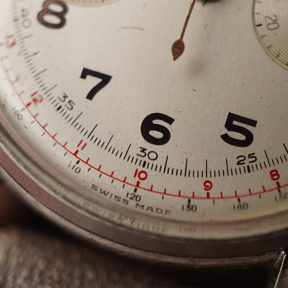 Chronographe Suisse Vintage Watch Patina Dial - Horology Story Youtube Store