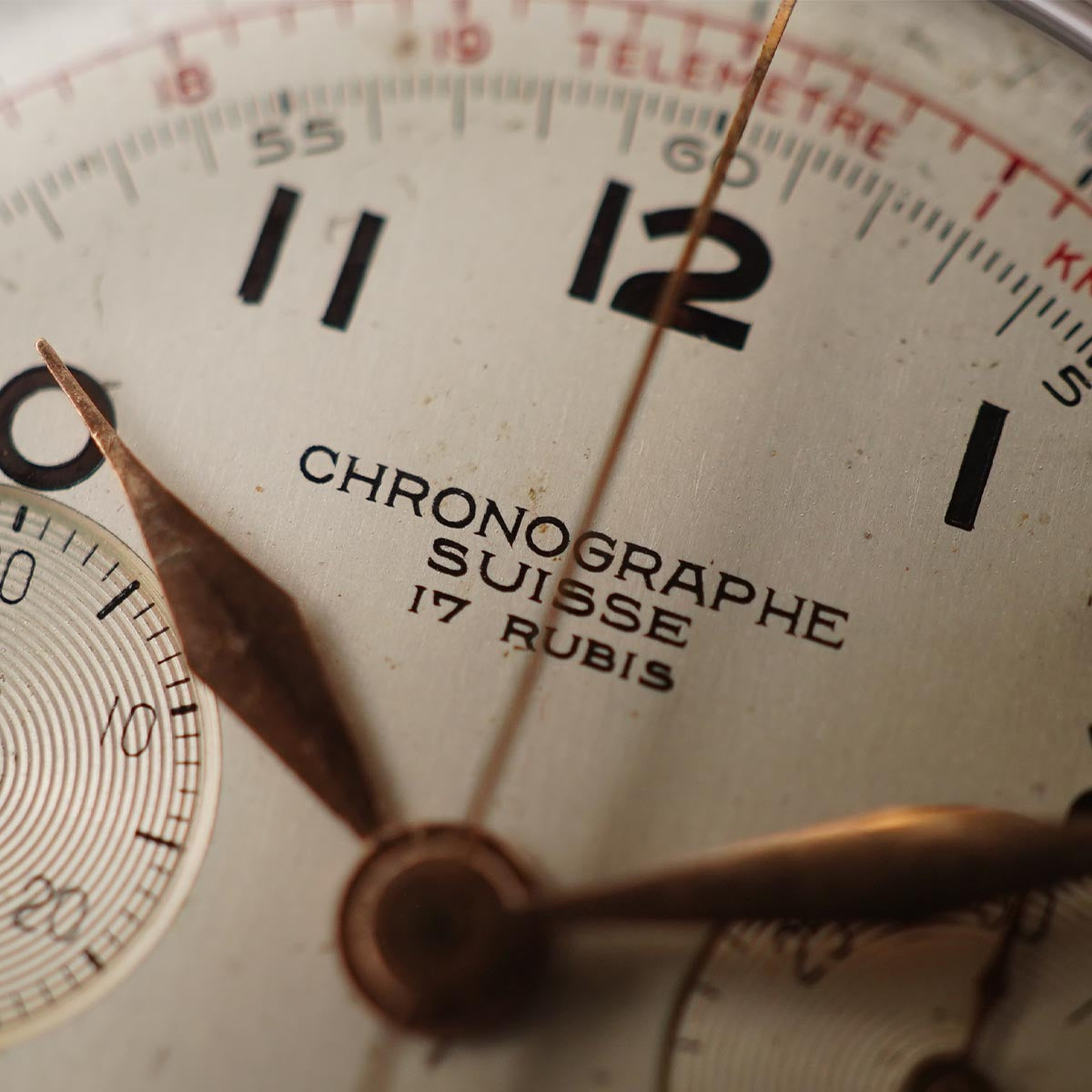 Chronographe Suisse Vintage Watch Patina Dial - Horology Story Youtube Store